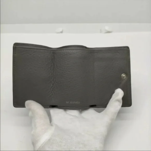 BALENCIAGA Wallet Gray Leather - Picture 5 of 9